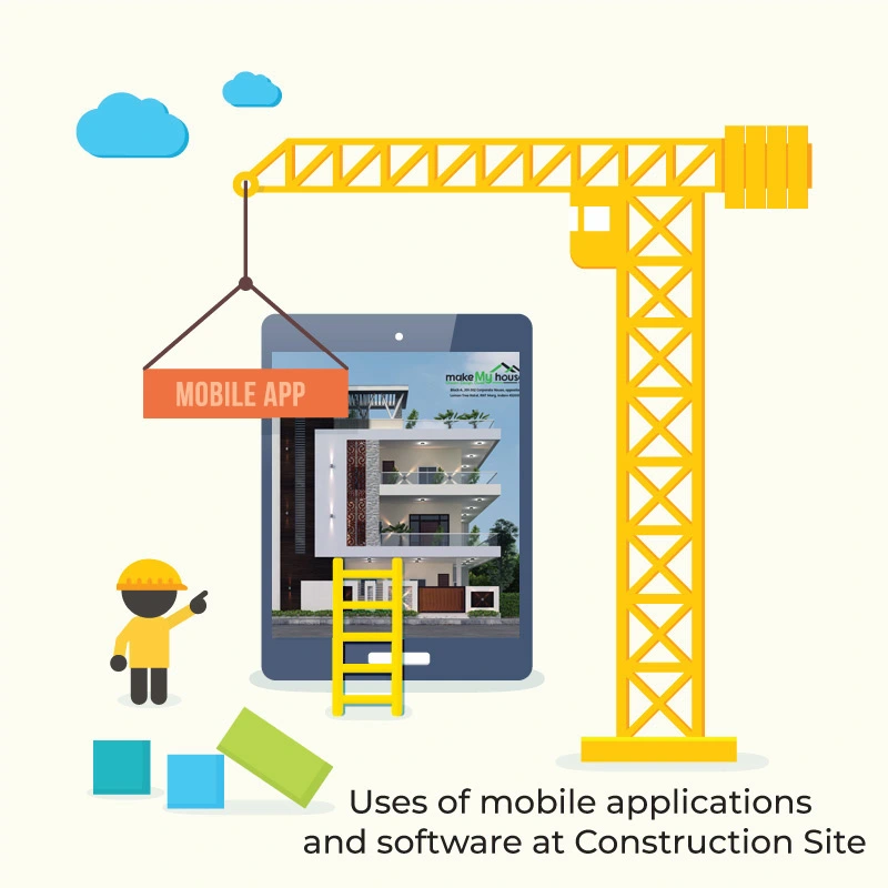 Uses of mobile applications and software at Construction Site