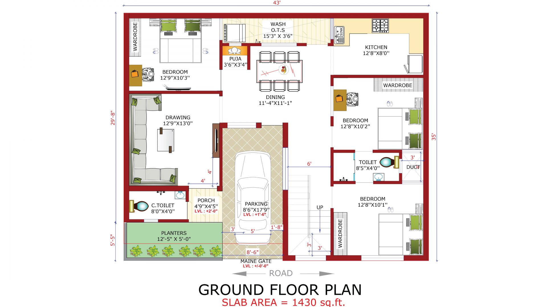 40x-35 open floor plan