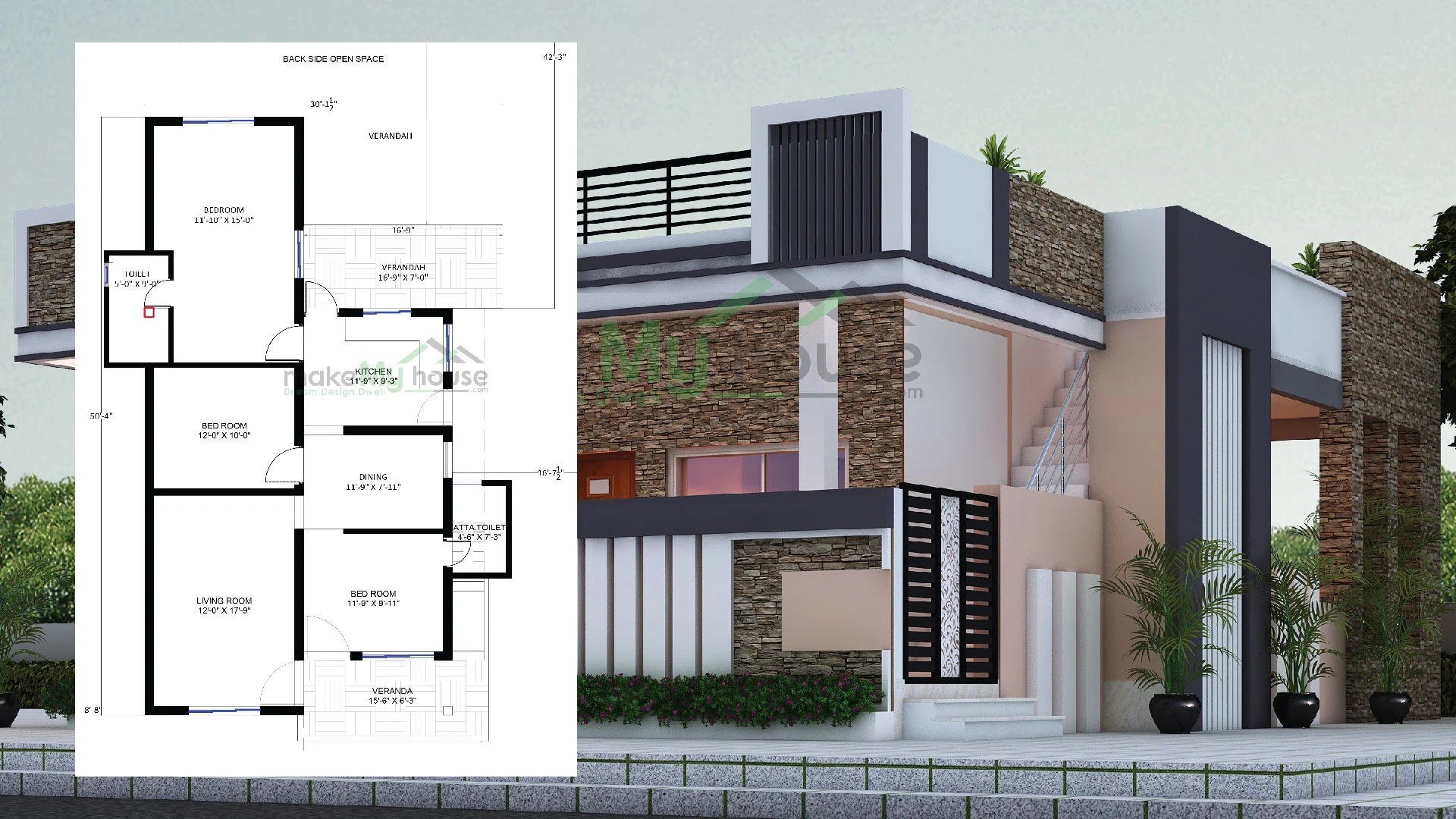 simplex 30x50 readymade floor plan