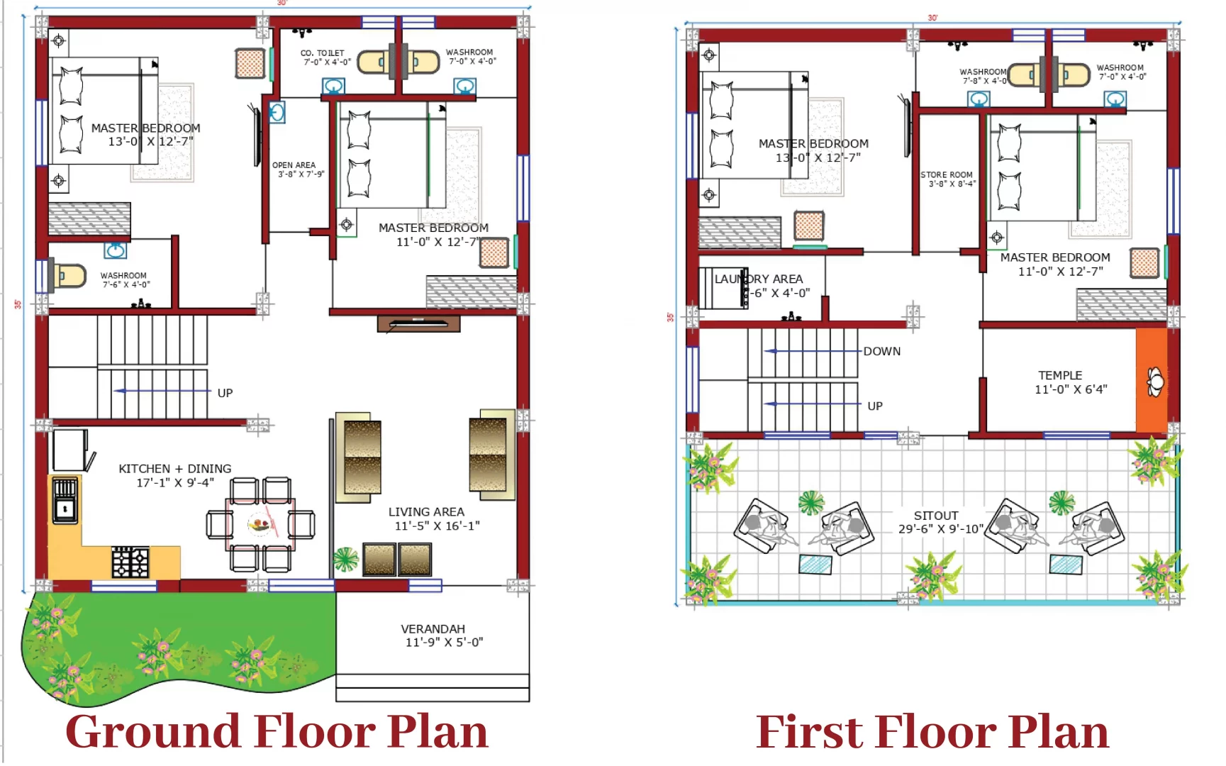 2 Story Bungalow House Plan Blue River 30789  Associated Designs