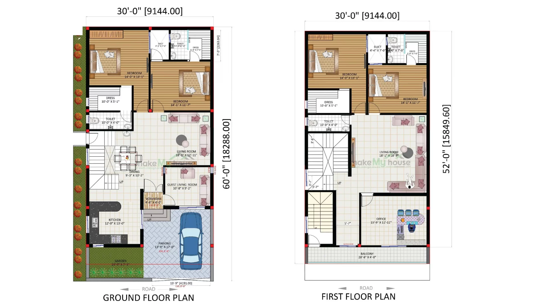 30 x 60 duplex floor plan Multipurpose floor plan