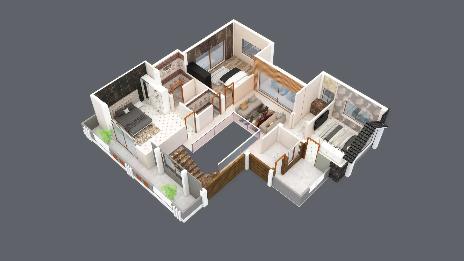 Tiny House two bedroom Floor Plans