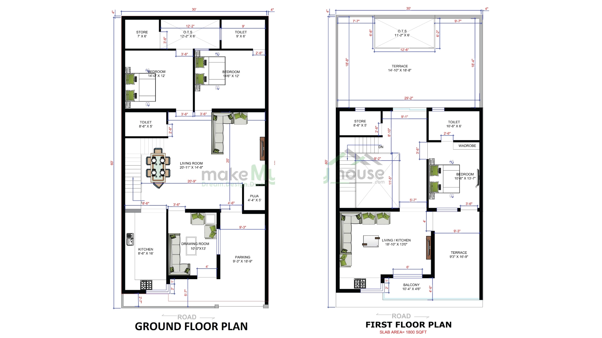 open concept 3 bedroom plan 