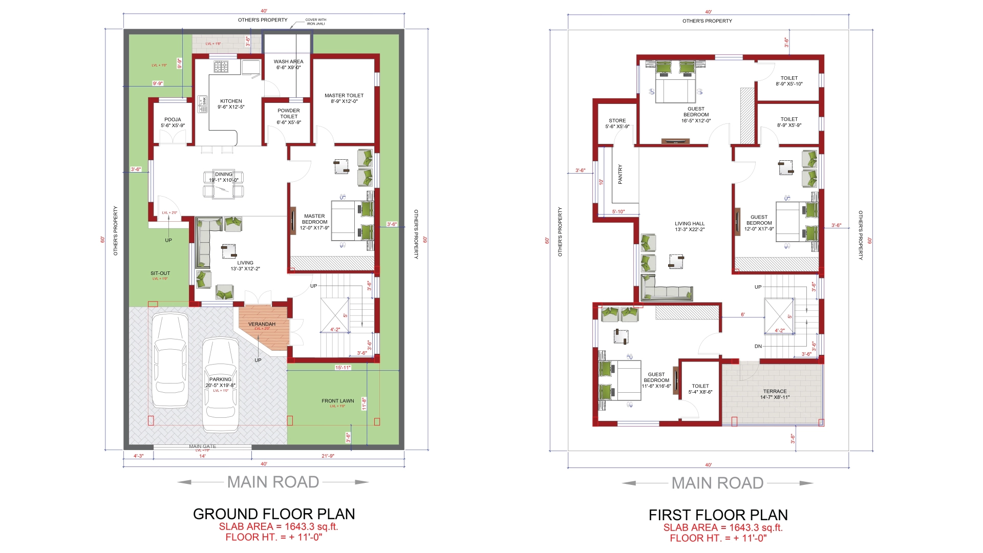 4 bhk house plan 