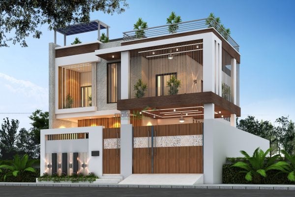 Invisible Grills | Stylish Home Elevation design.