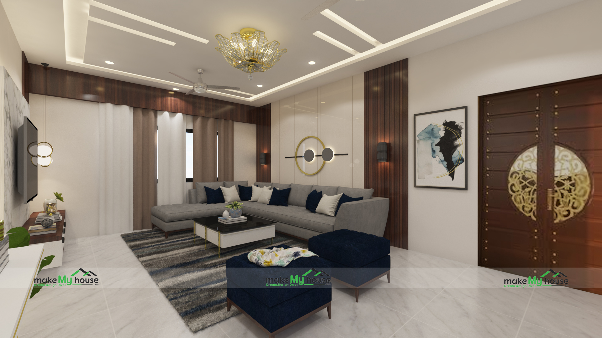 Living Room Design | Dream House Interior Design 