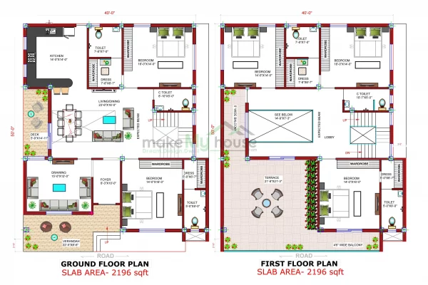 North Facing House Plan as per Vastu