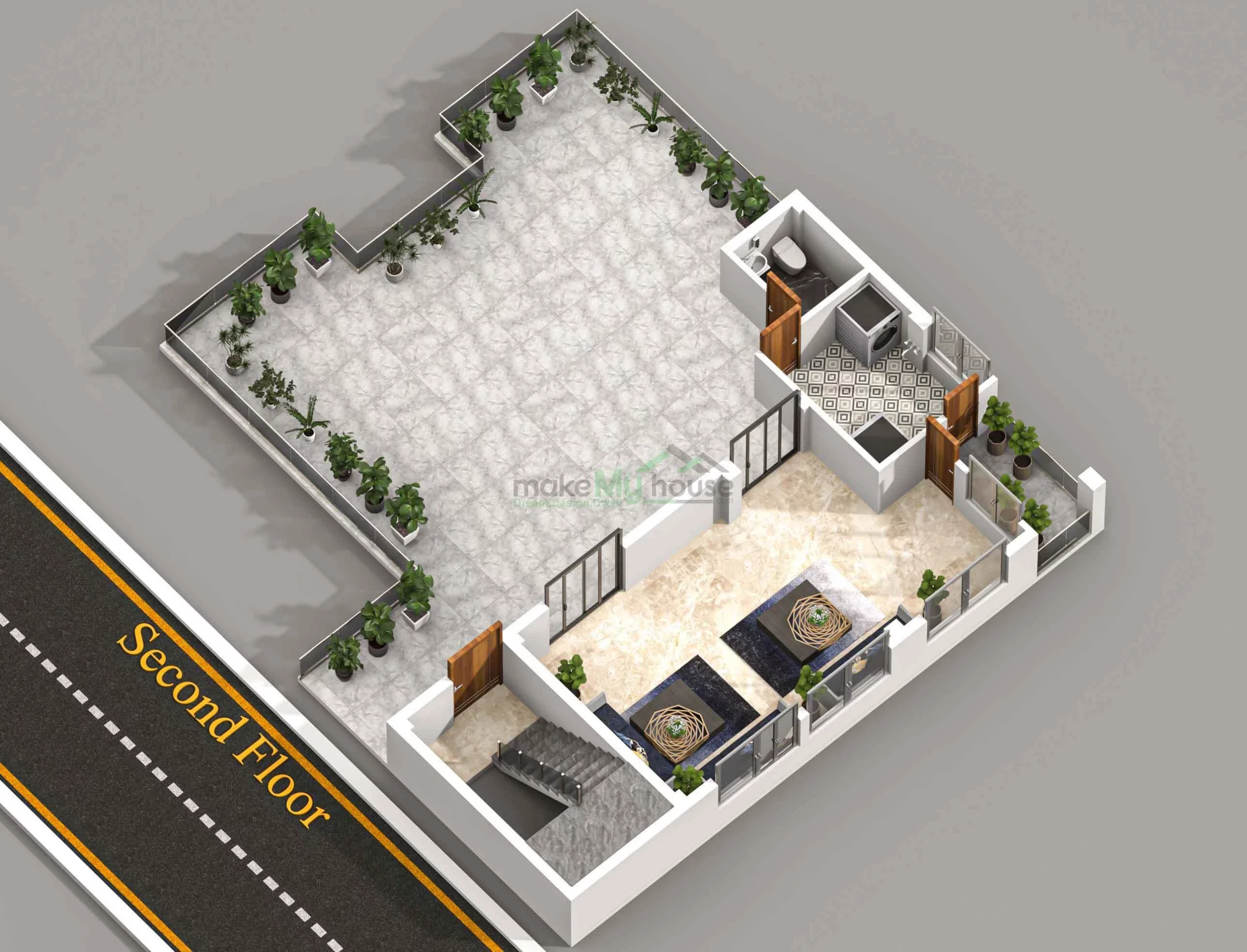 Architects often use simple tricks for multi-purpose areas