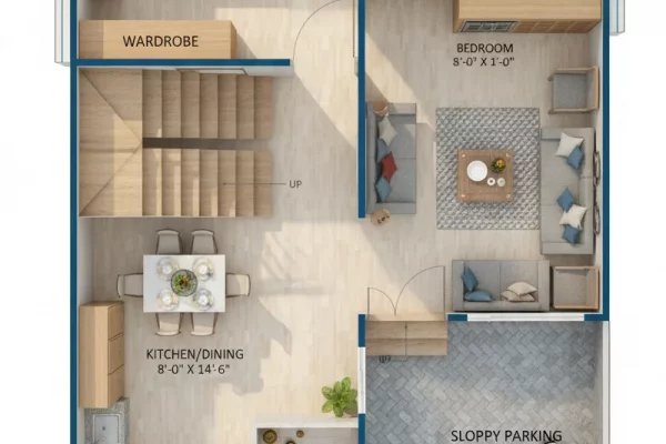 East Facing House Plan as per Vastu