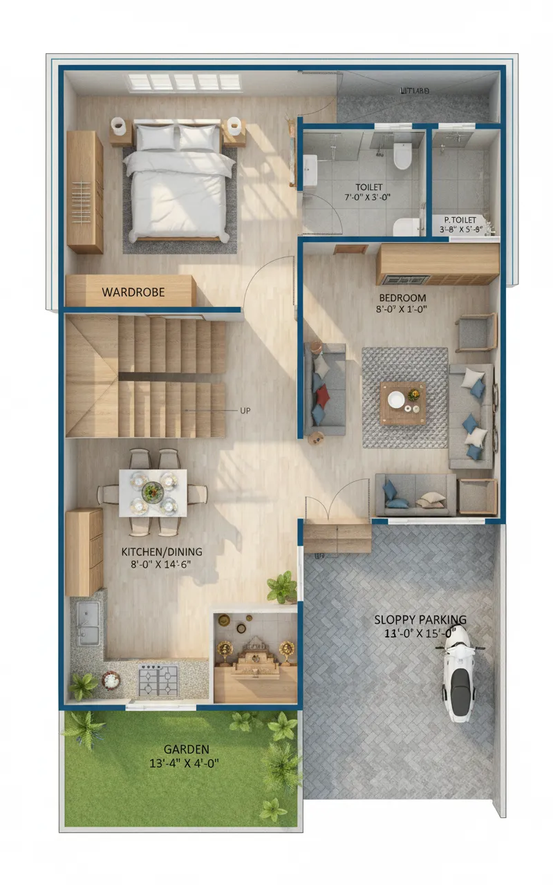 East Facing House Plan as per Vastu