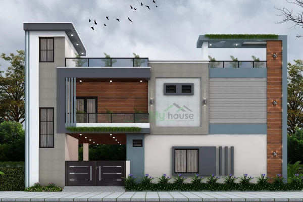 Duplex House Plan: Interior & Elevation Ideas
