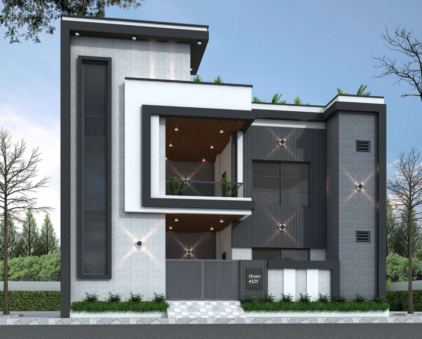 40x40 House Plans with Modern Elevation & Layout