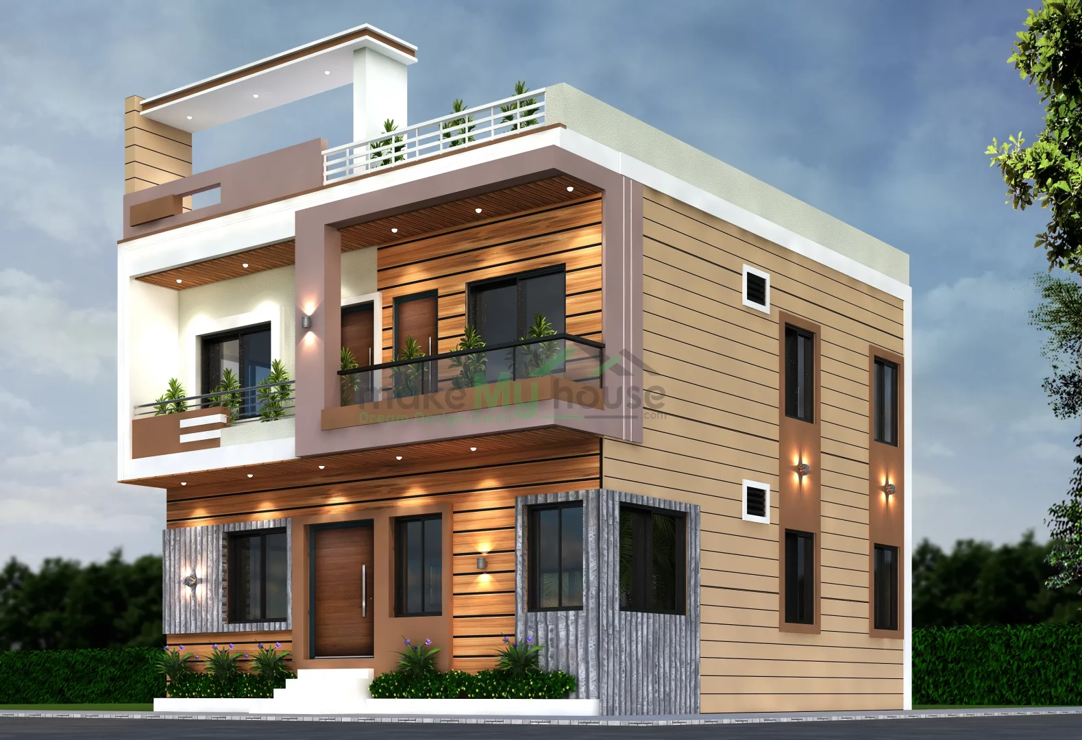Duplex House Plan: Interior & Elevation Ideas
