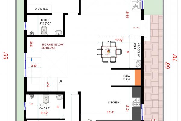 Duplex House Plan Design with Interior & Elevation